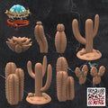 Small Cacti Set (x9): Tabletop Gaming Miniature (Resin 3D Print)
