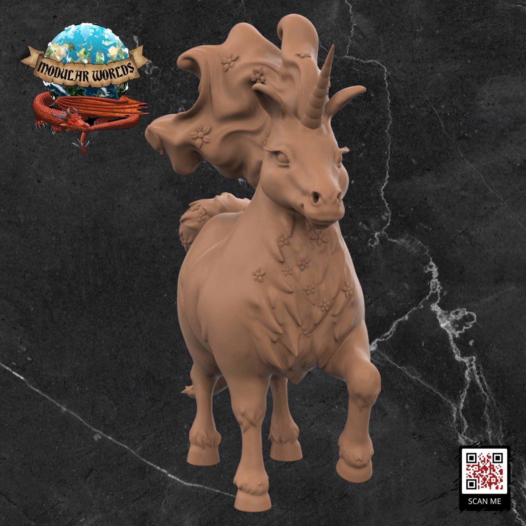 Chubbicorn: Tabletop Gaming Miniature (Resin 3D Print)