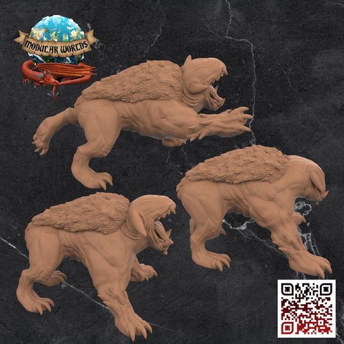 Bloodseeker Hounds (Unarmoured): Tabletop Gaming Miniature (Resin 3D Print)