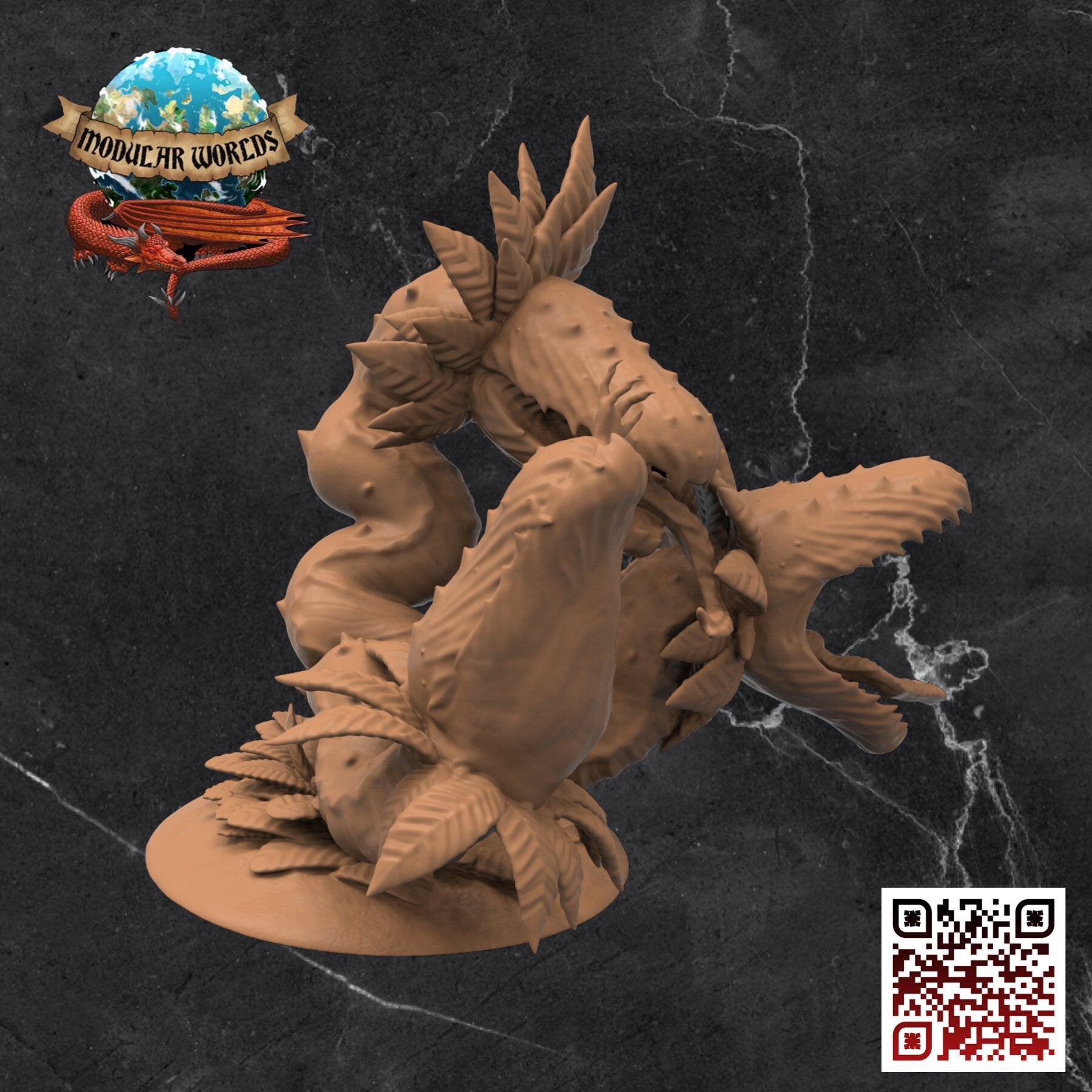 Carnivorous Plant Hydra: Tabletop Gaming Miniature (Resin 3D Print)