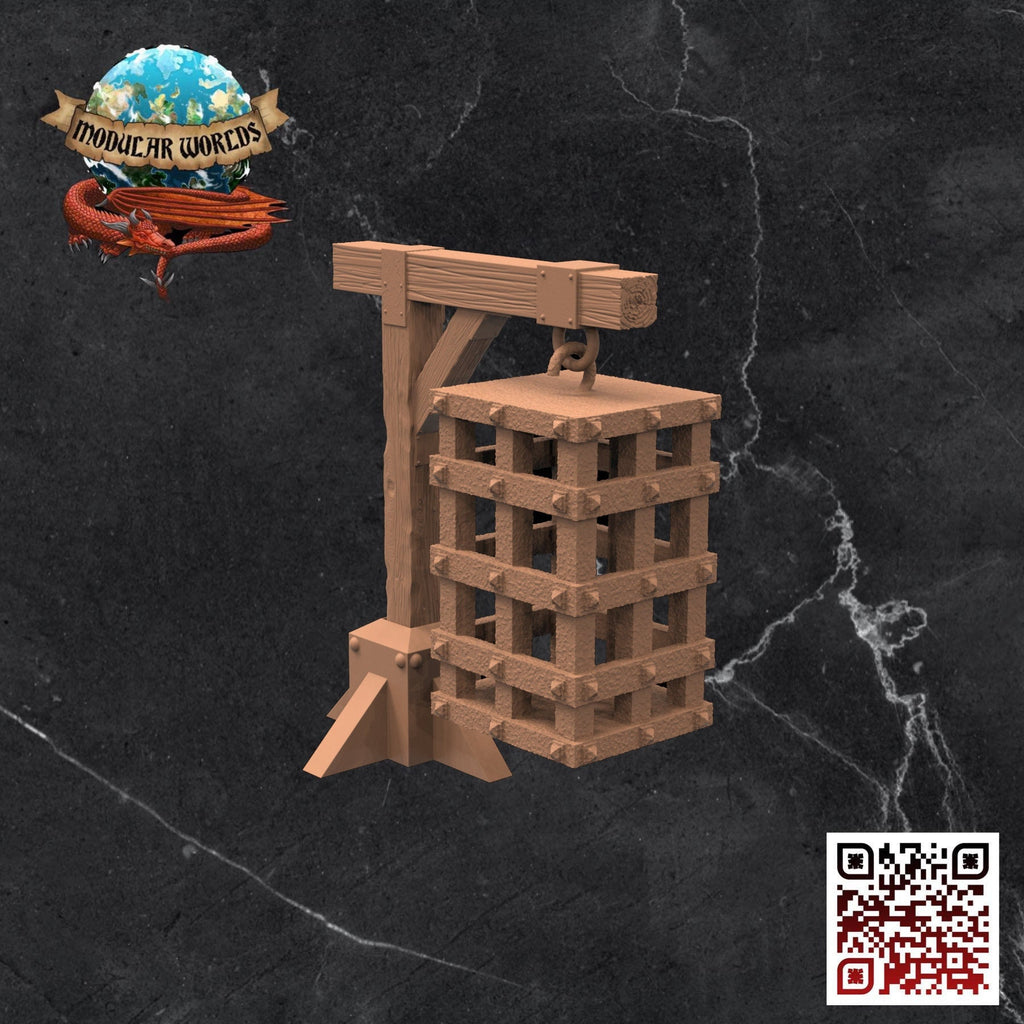 Hanging Cage: Tabletop Gaming Miniature (Resin 3D Print)