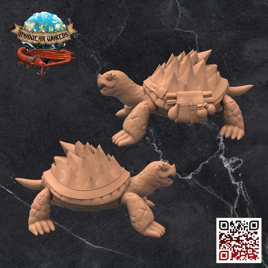 Giant Tortoise Familiar: Tabletop Gaming Miniature (Resin 3D Print)