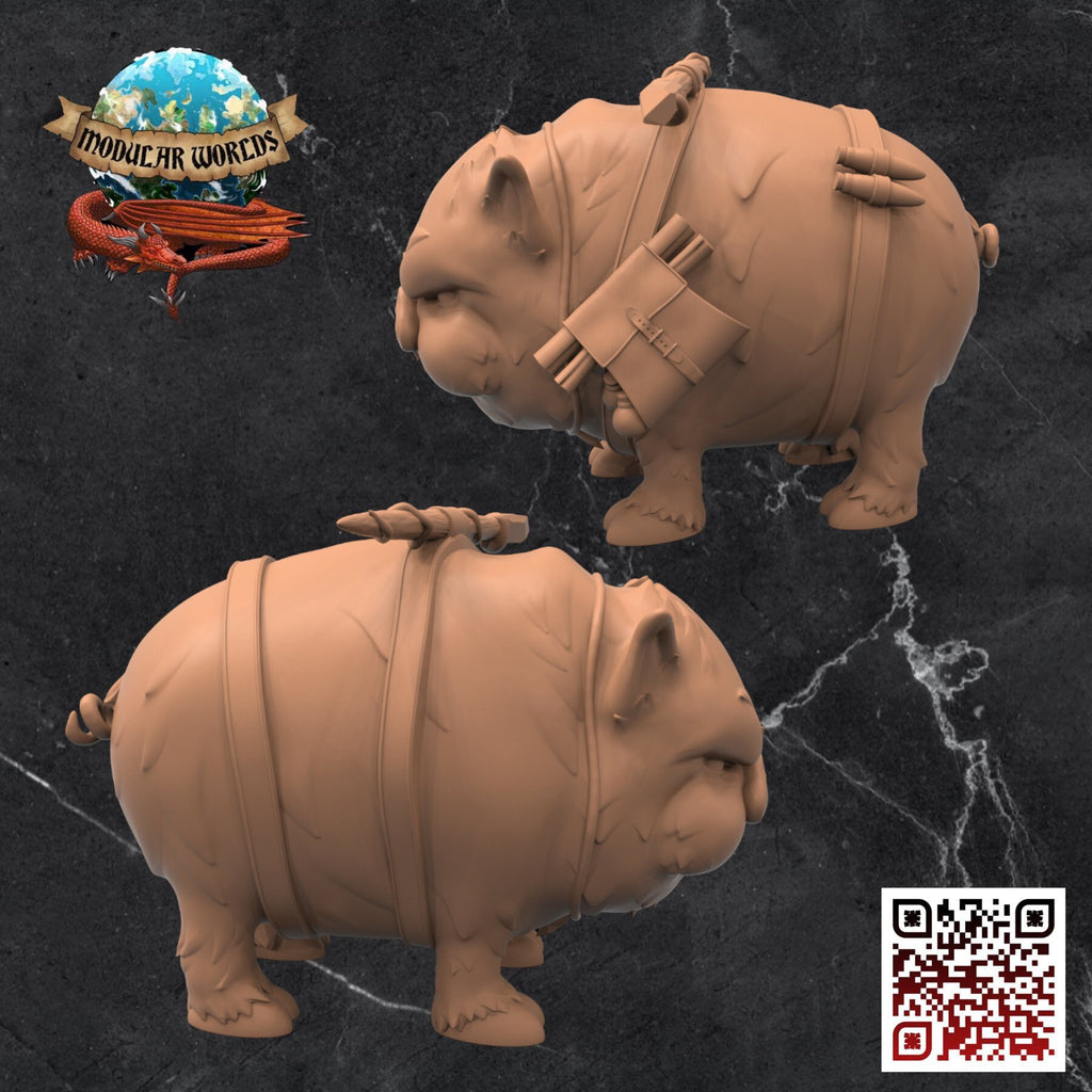 Pig Familiar: Tabletop Gaming Miniature (Resin 3D Print)