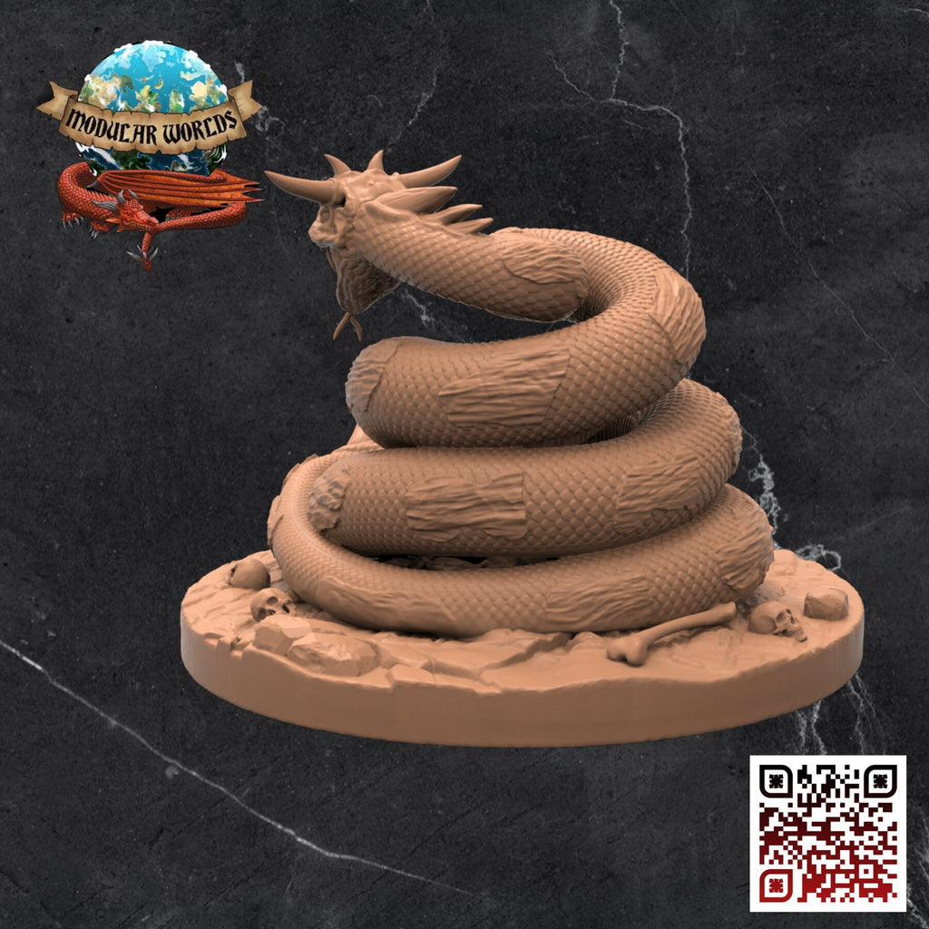 Branch Viper & Scenic Base: Tabletop Gaming Miniature (Resin 3D Print)