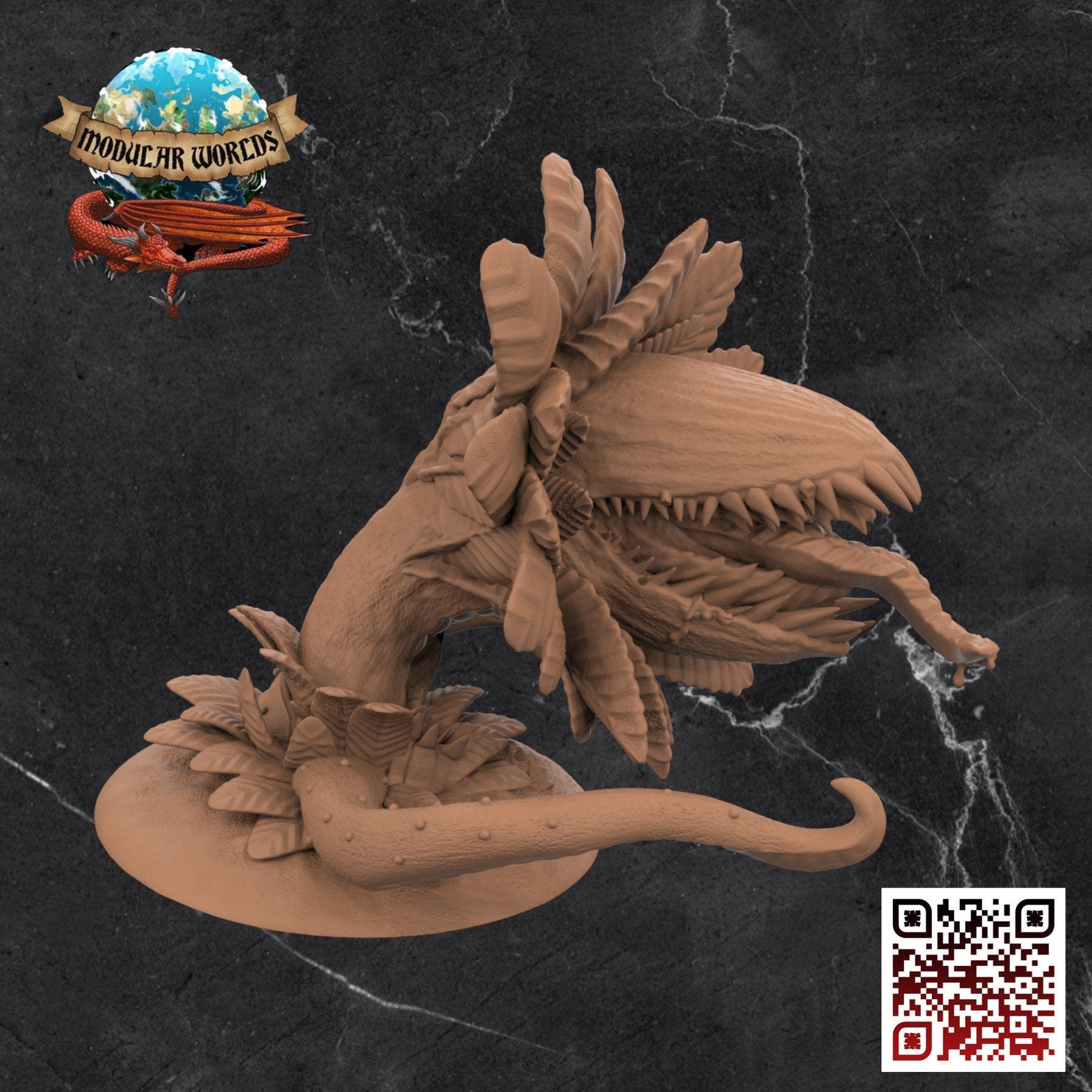 Giant Carnivorous Plant: Tabletop Gaming Miniature (Resin 3D Print)
