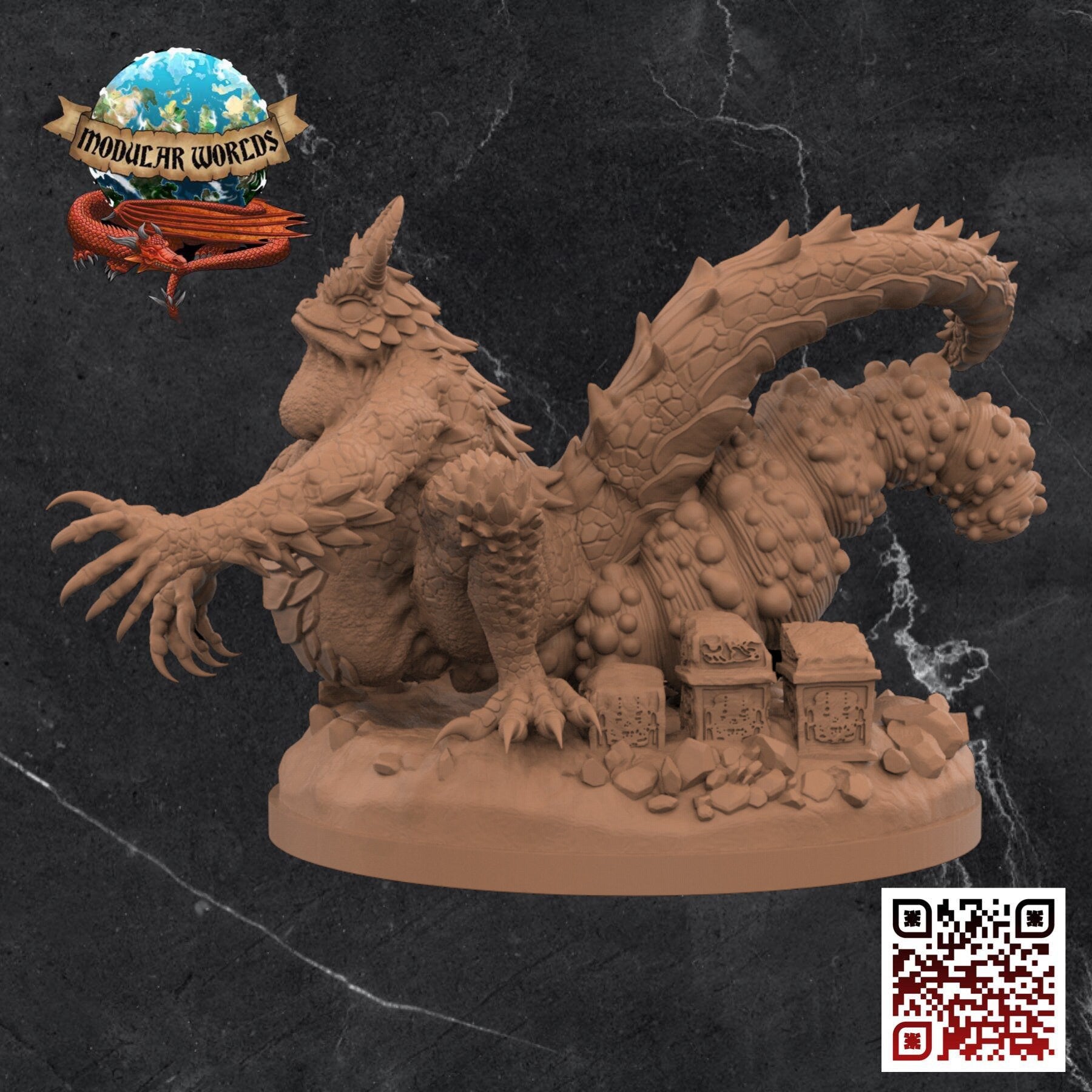 Lizardfolk Queen & Scenic Base: Tabletop Gaming Miniature (Resin 3D Print)