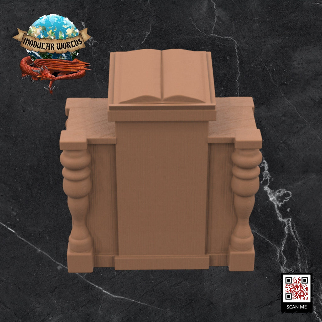 Church Altar & Pews: Tabletop Gaming Miniature (Resin 3D Print)
