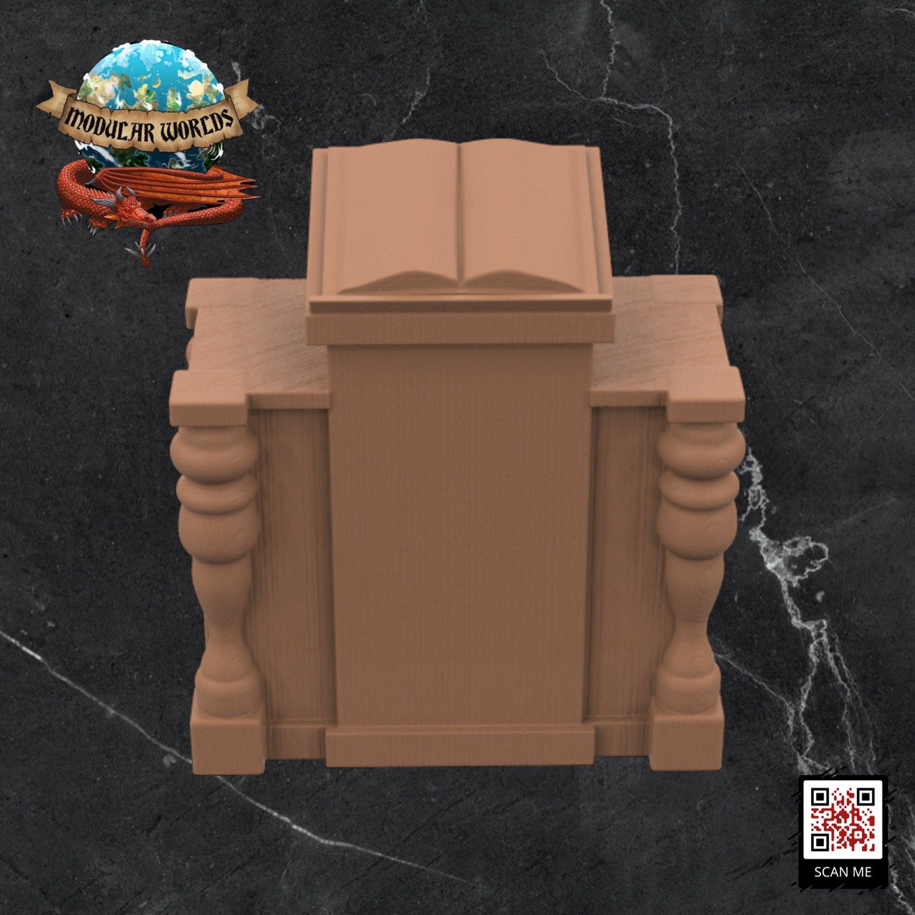 Church Altar & Pews: Tabletop Gaming Miniature (Resin 3D Print)