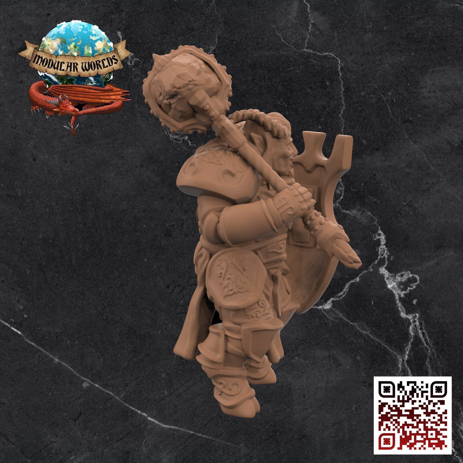 Fawn Paladin: Tabletop Gaming Miniature (Resin 3D Print)