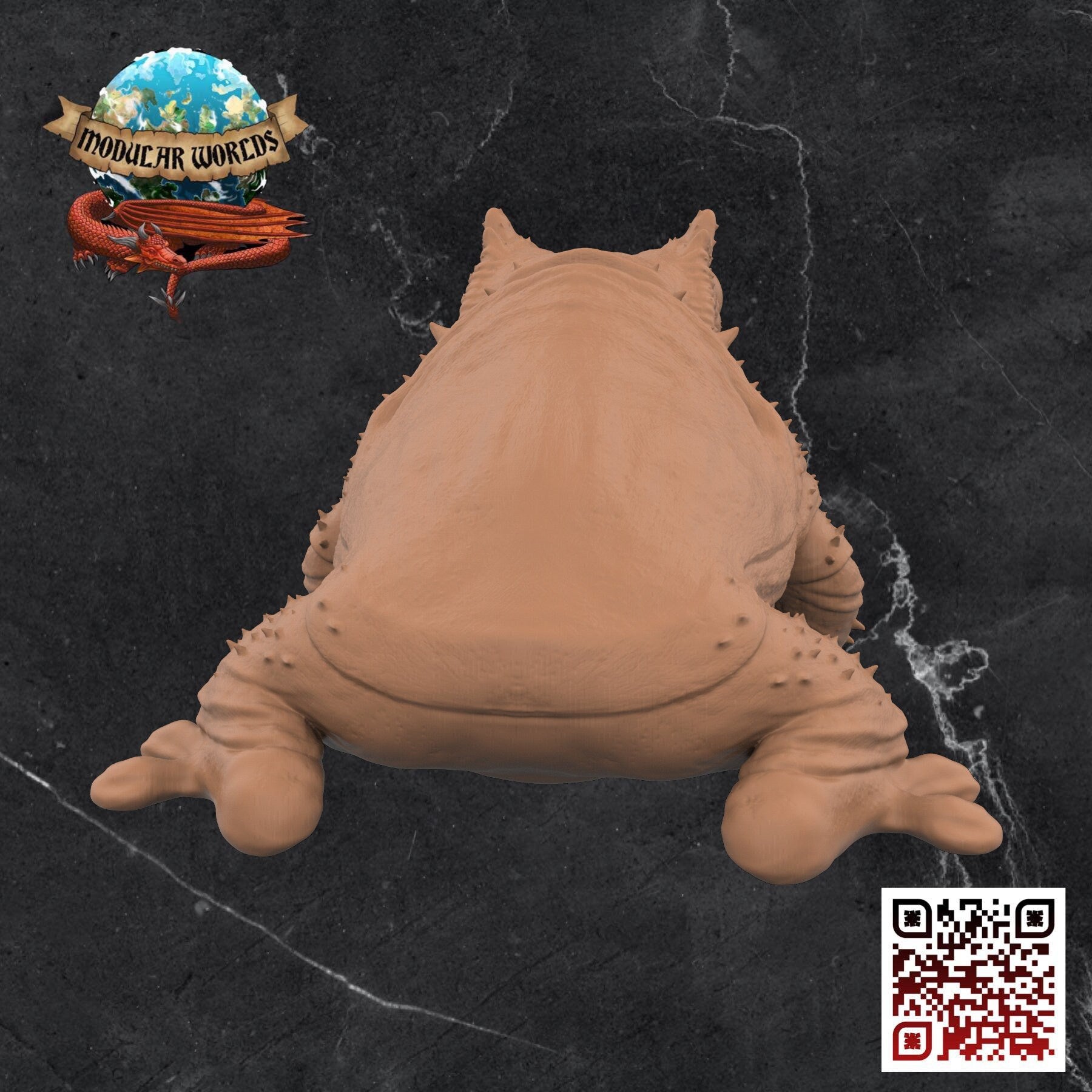 Hogeth Swamp Toad: Tabletop Gaming Miniature (Resin 3D Print)