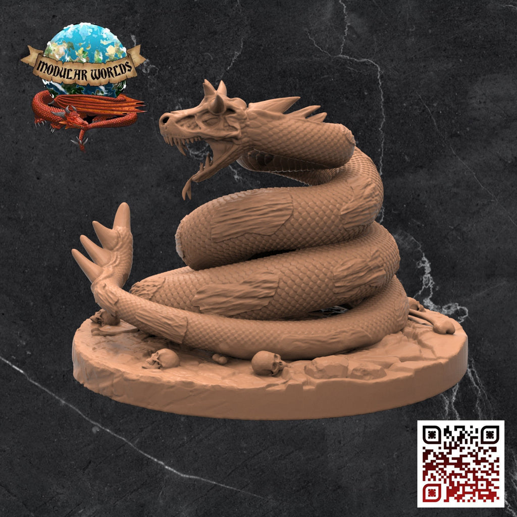 Branch Viper & Scenic Base: Tabletop Gaming Miniature (Resin 3D Print)