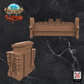 Church Altar & Pews: Tabletop Gaming Miniature (Resin 3D Print)