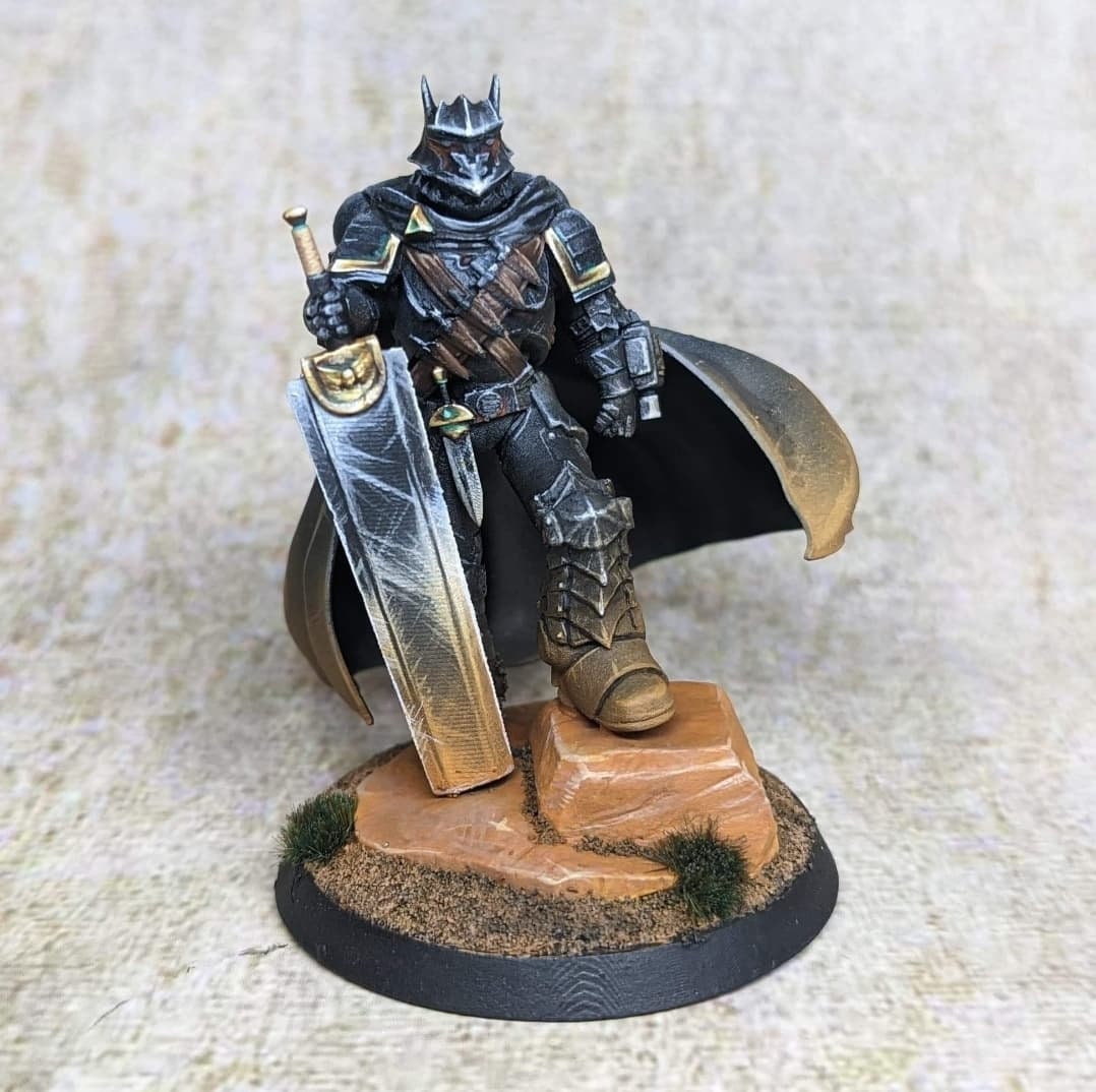 Gutz Crazed Marine Captain: Tabletop Gaming Miniature (Resin 3D Print)