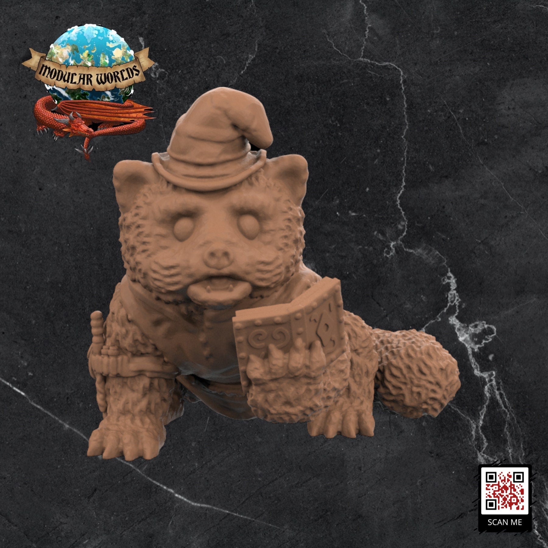 Red Panda Adventurers (x2): Tabletop Gaming Miniature (Resin 3D Print)