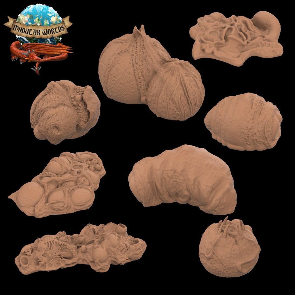 Bio Terrain (8 Piece Set): Tabletop Gaming Miniature (Resin 3D Print)