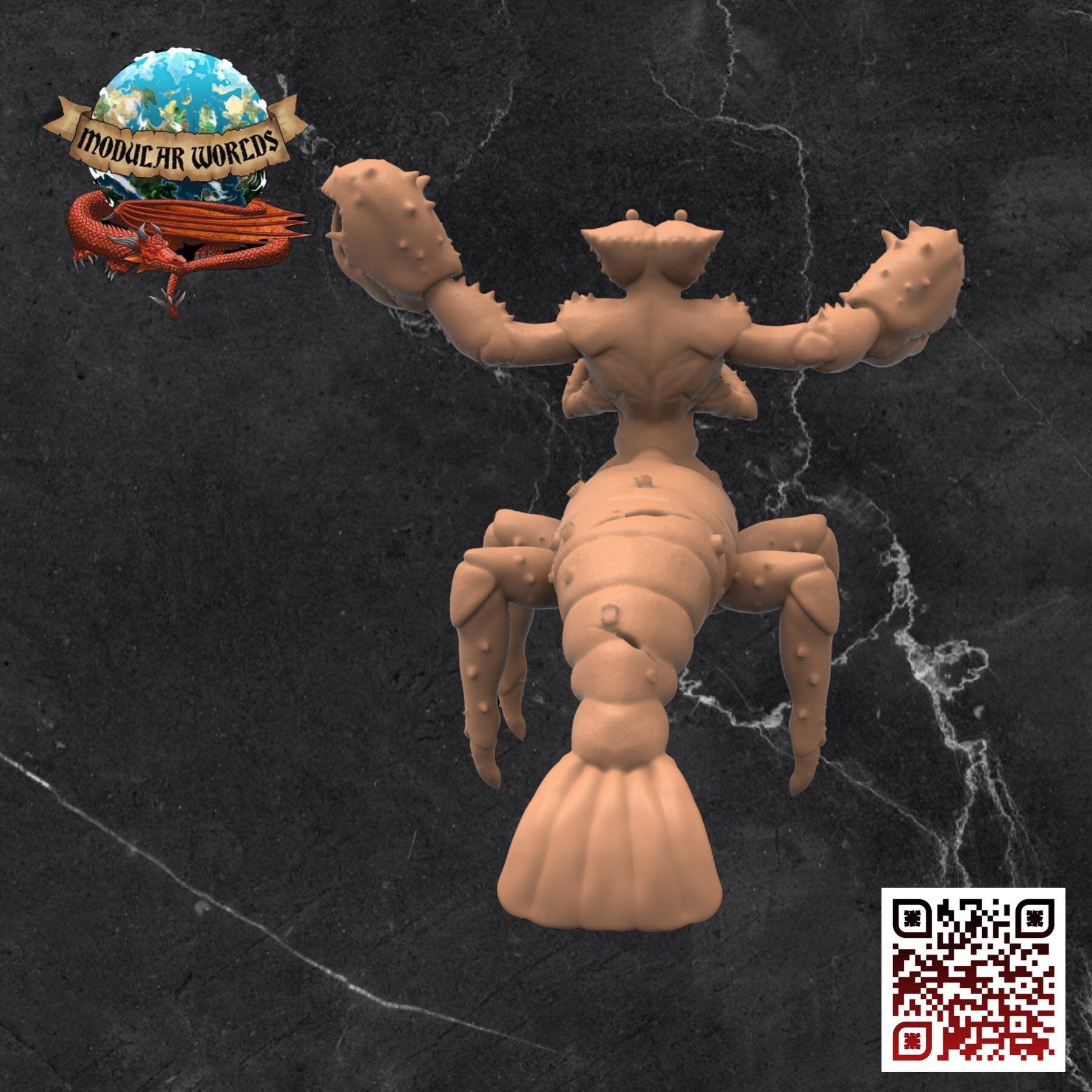 Lobstaur: Tabletop Gaming Miniature (Resin 3D Print)