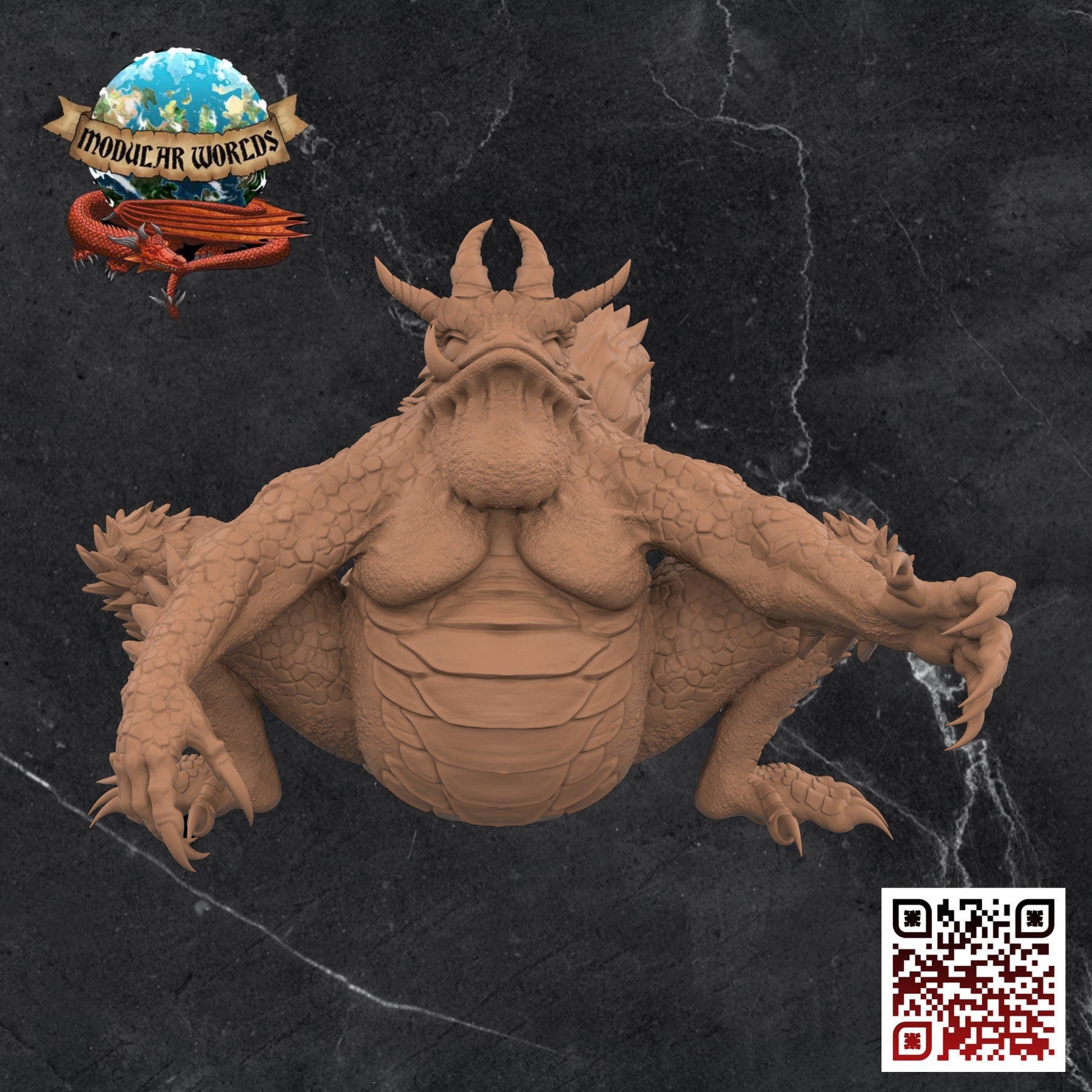 Lizardfolk Queen & Scenic Base: Tabletop Gaming Miniature (Resin 3D Print)