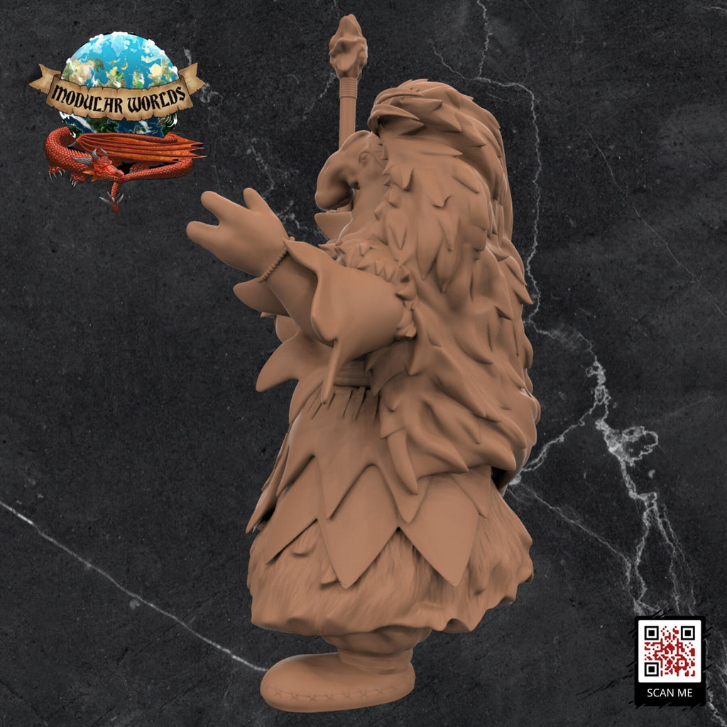 Elephant Seal Shaman: Tabletop Gaming Miniature (Resin 3D Print)