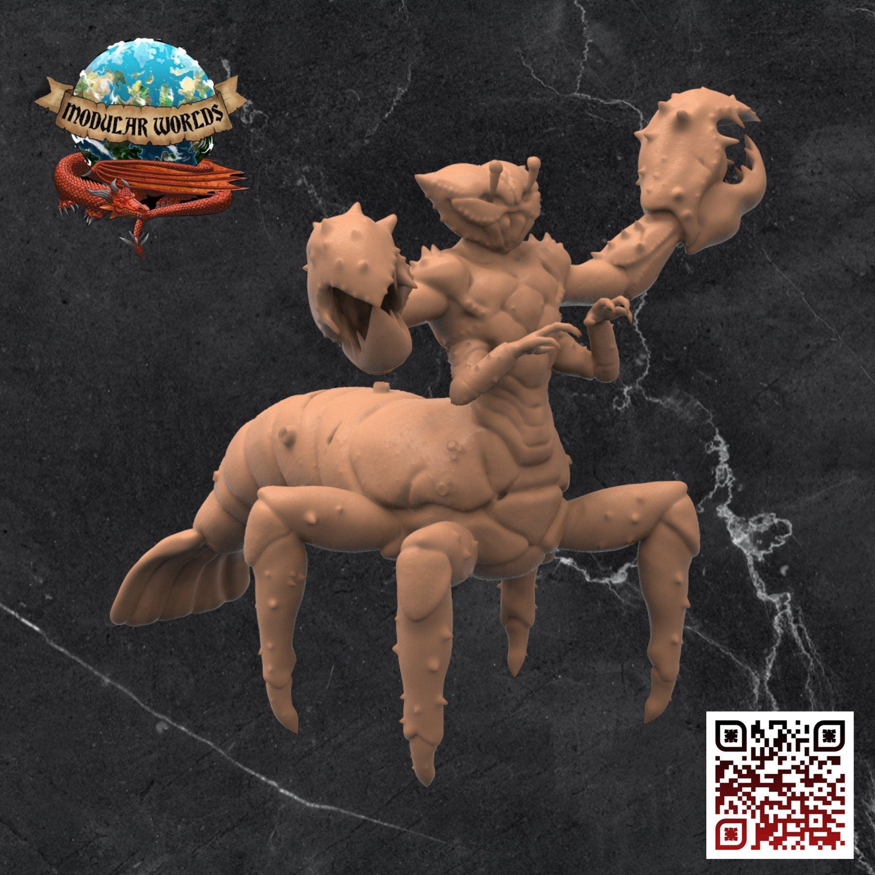 Lobstaur: Tabletop Gaming Miniature (Resin 3D Print)