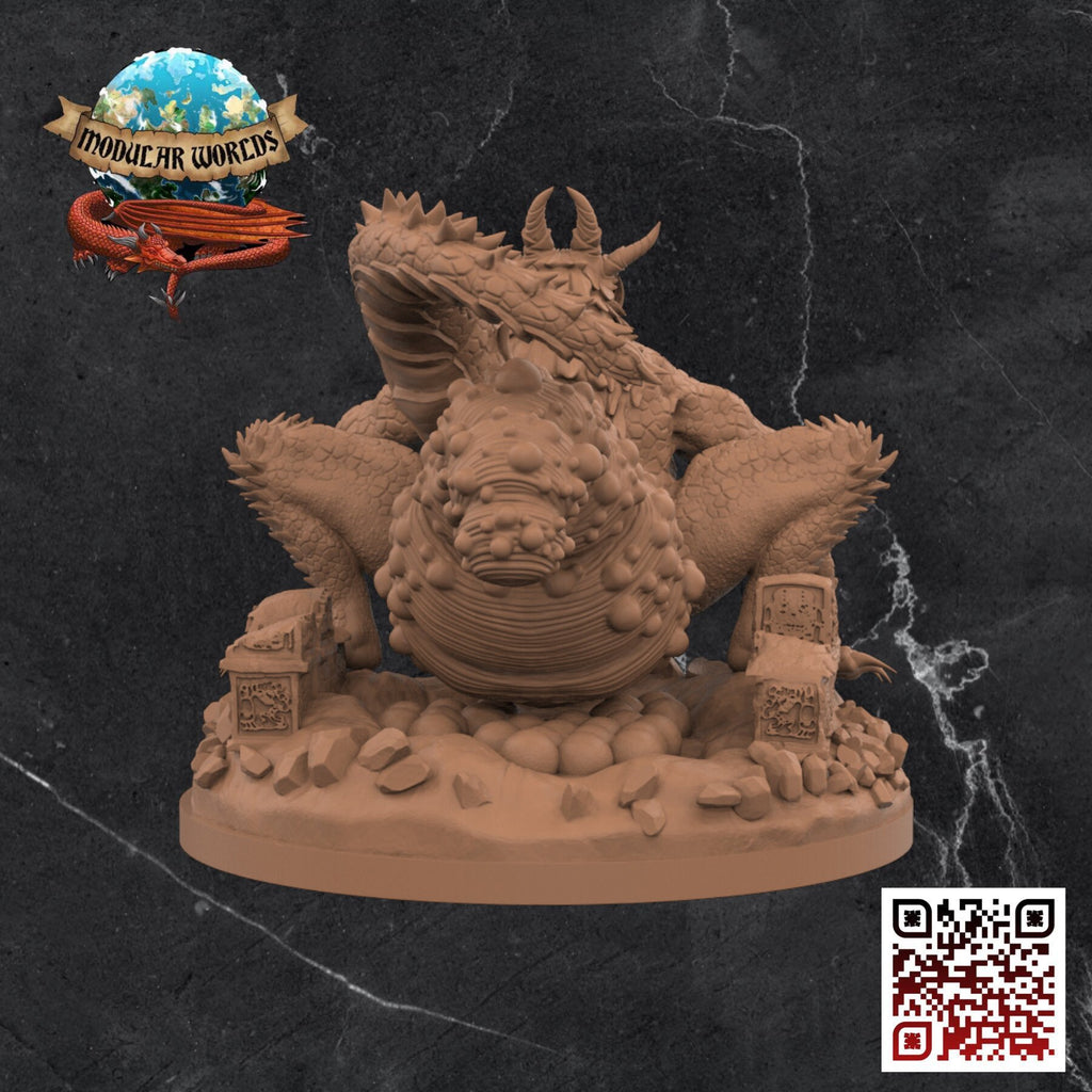 Lizardfolk Queen & Scenic Base: Tabletop Gaming Miniature (Resin 3D Print)