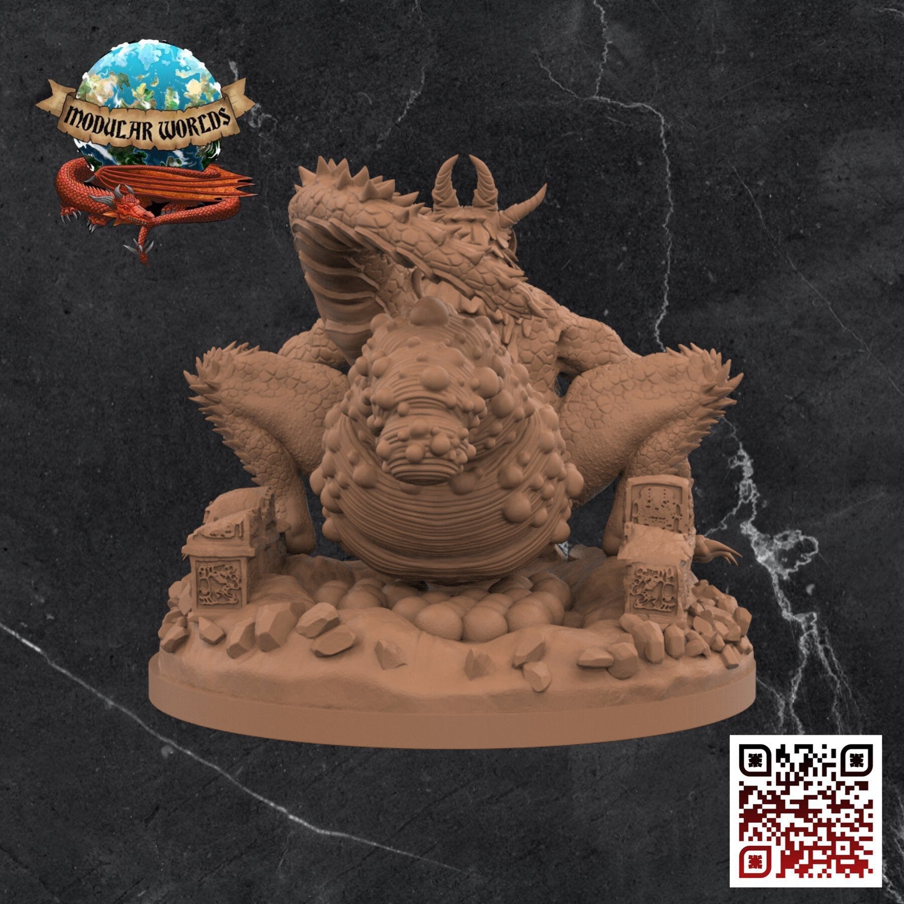 Lizardfolk Queen & Scenic Base: Tabletop Gaming Miniature (Resin 3D Print)