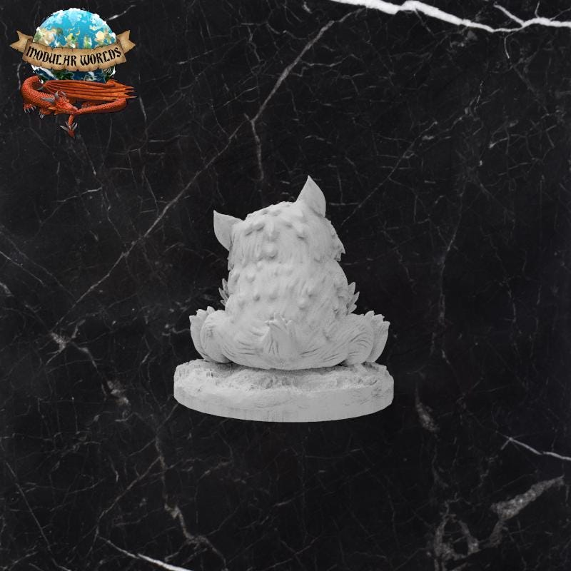 Owlbear Cub: Tabletop Gaming Miniature (Resin 3D Print)