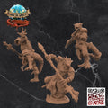 Lizardfolk Warriors x3: Tabletop Gaming Miniature (Resin 3D Print)