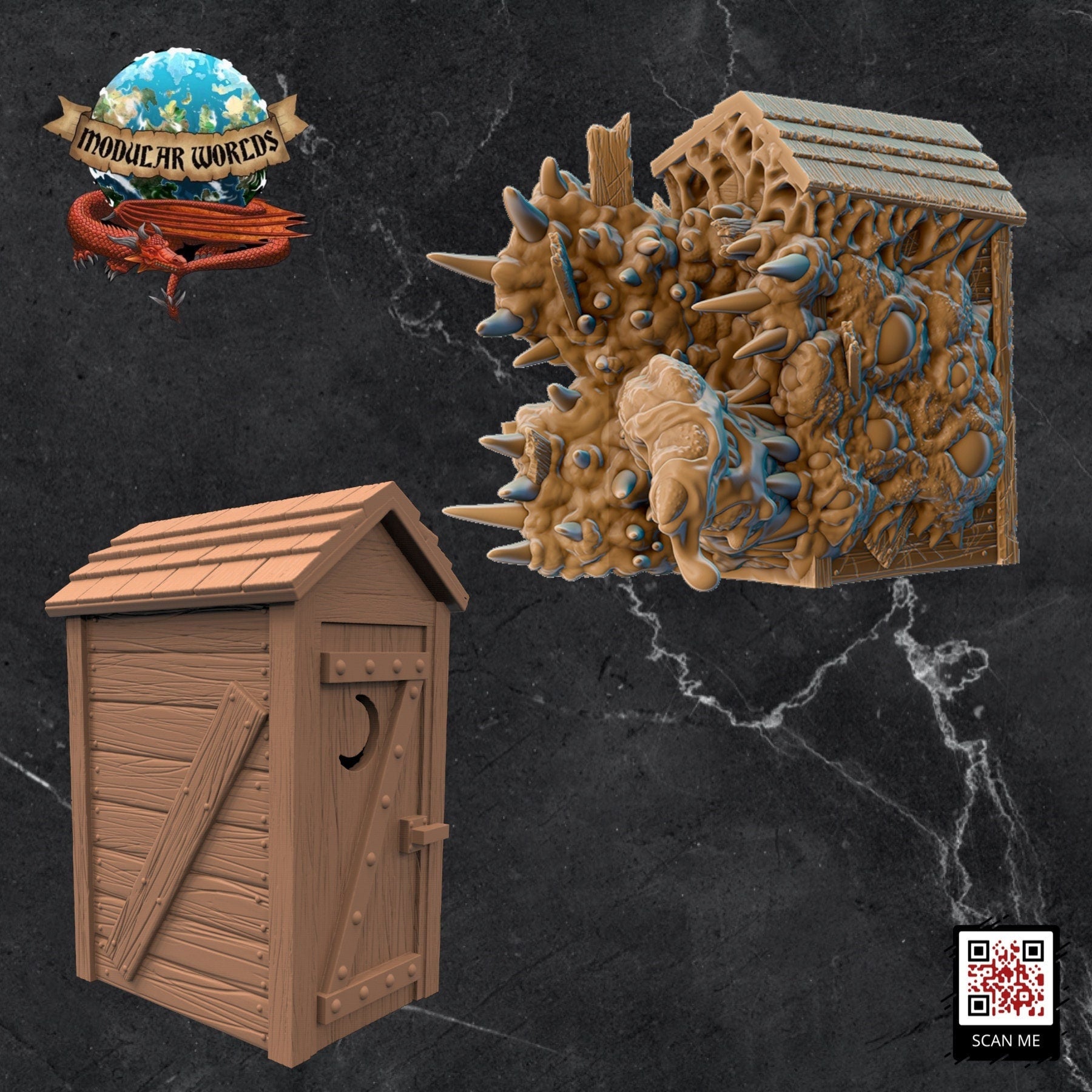 Outhouse Mimic: Tabletop Gaming Miniature (Resin 3D Print)