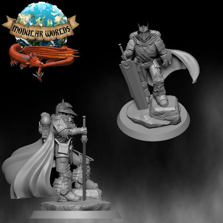 Gutz Crazed Marine Captain: Tabletop Gaming Miniature (Resin 3D Print)