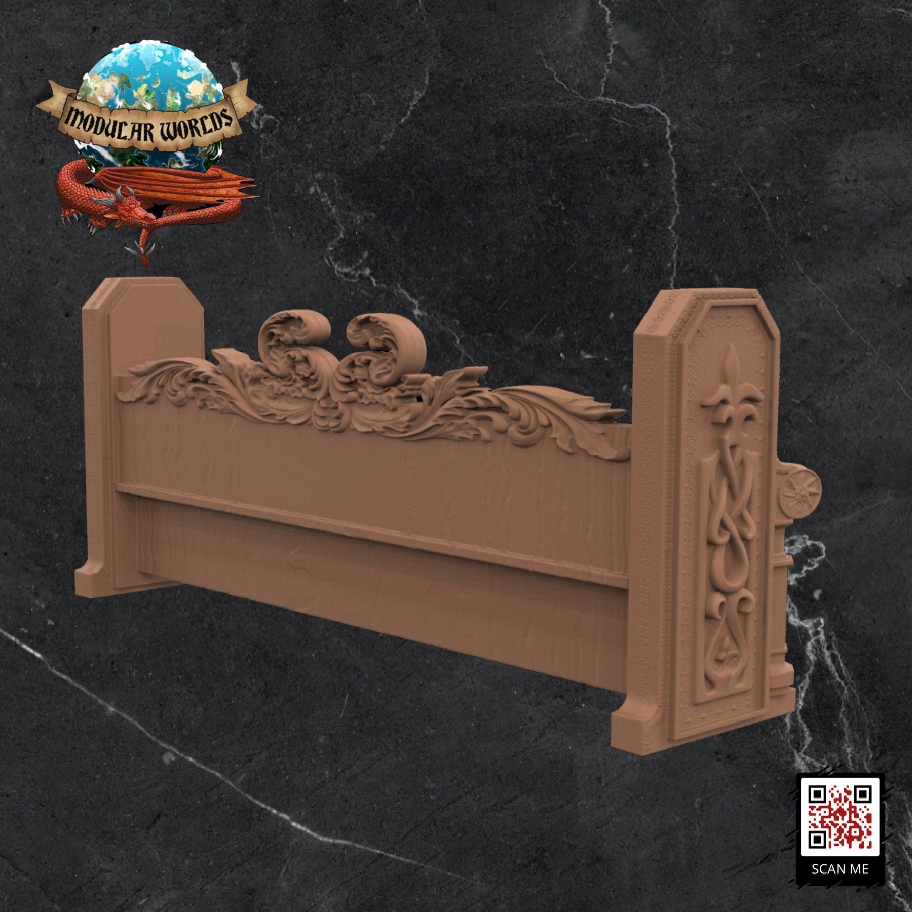 Church Altar & Pews: Tabletop Gaming Miniature (Resin 3D Print)