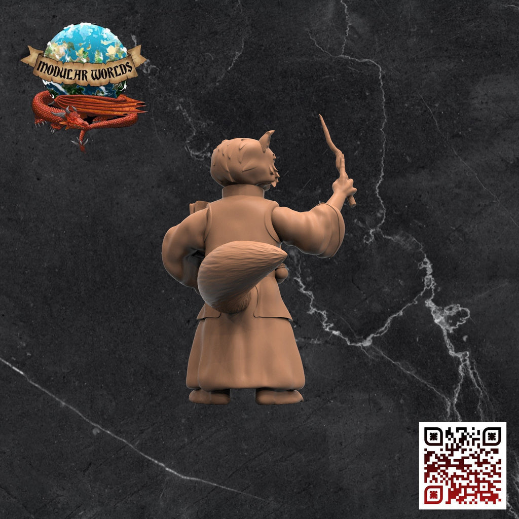 Raccoonfolk Wizard: Tabletop Gaming Miniature (Resin 3D Print)