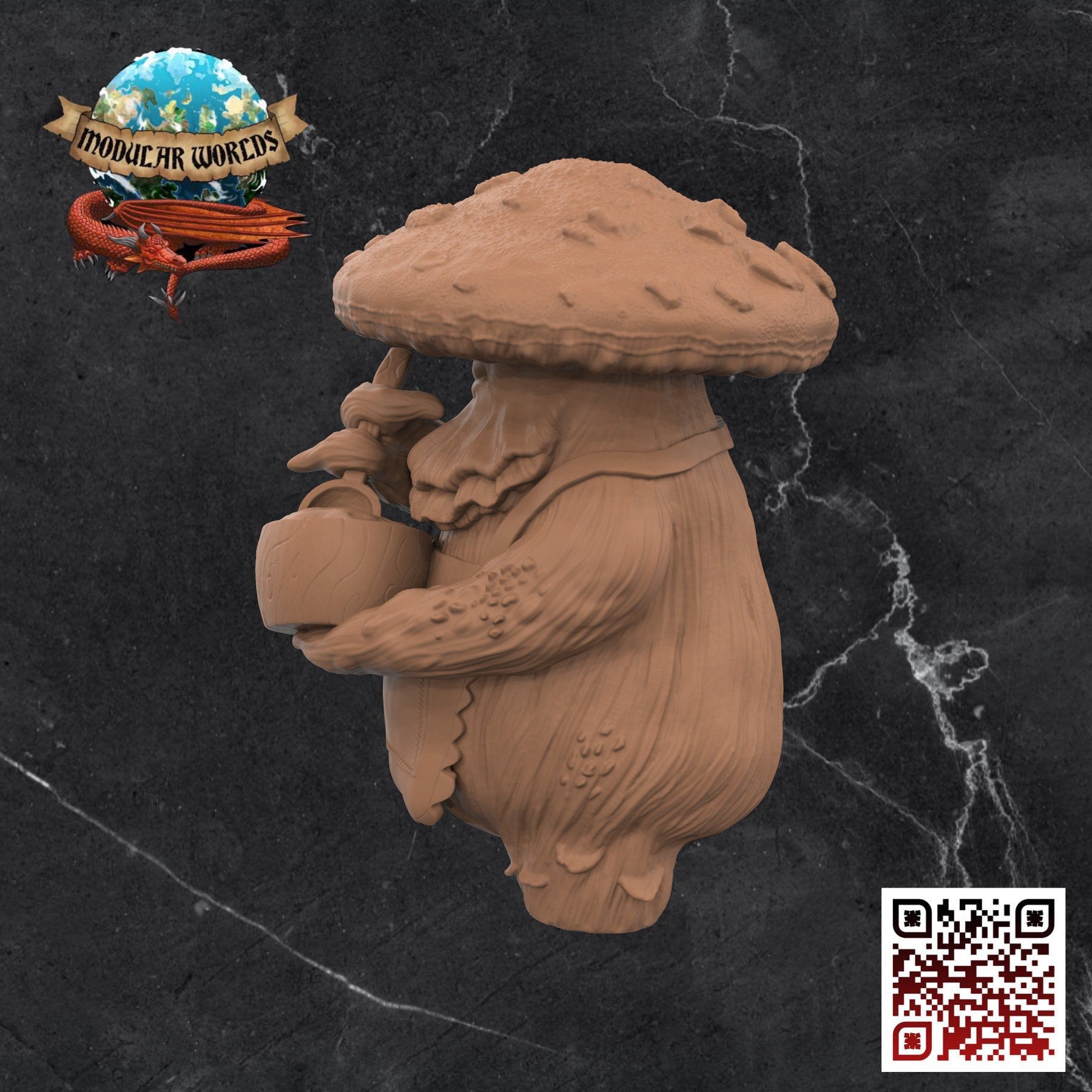 Myconid Cook: Tabletop Gaming Miniature (Resin 3D Print)
