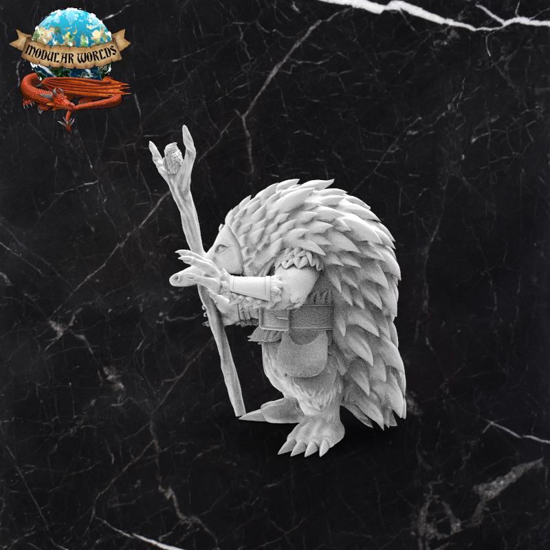 Echidna Druid: Tabletop Gaming Miniature (Resin 3D Print)