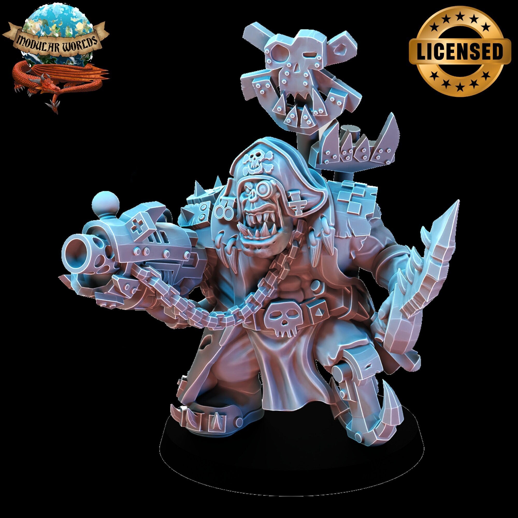 Kaptin Gudrekk: Tabletop Gaming Miniature (Resin 3D Print)