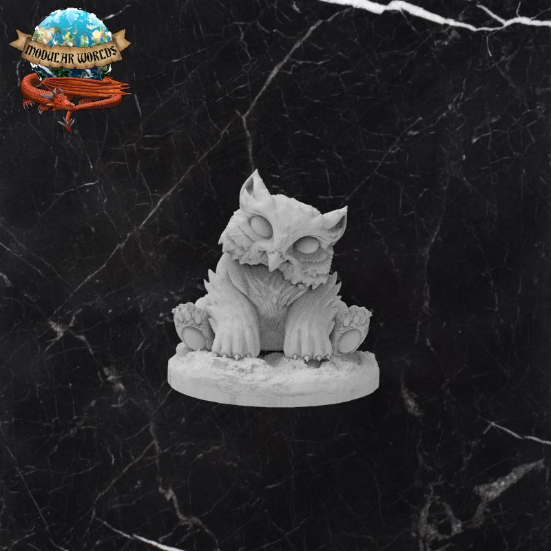 Owlbear Cub: Tabletop Gaming Miniature (Resin 3D Print)