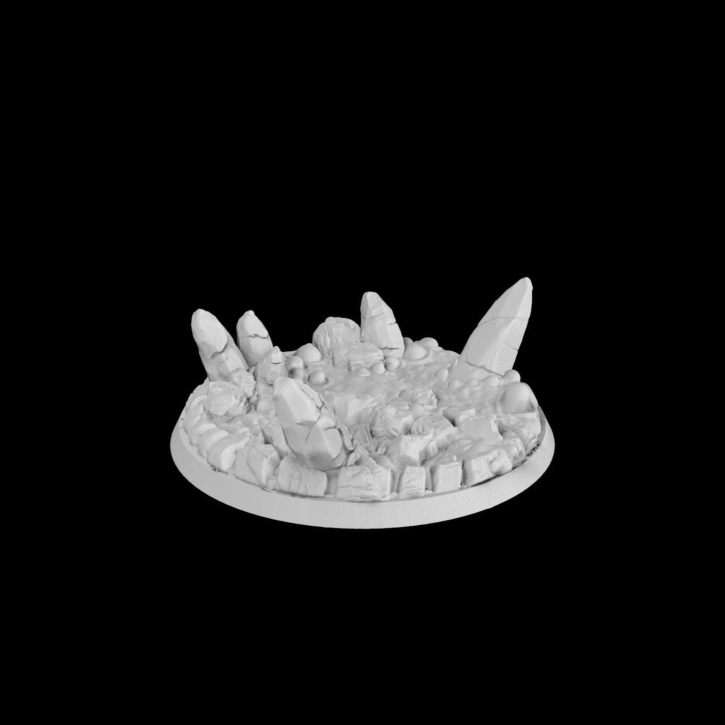 Assorted Sized Lava/Magma Resin Printed RPG Bases