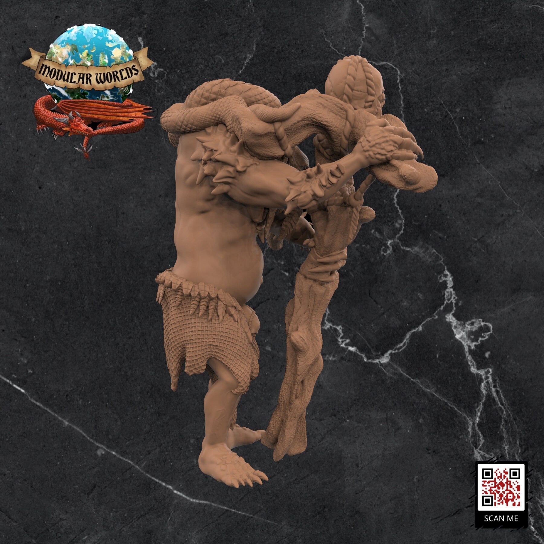 Troll Druid: Tabletop Gaming Miniature (Resin 3D Print)