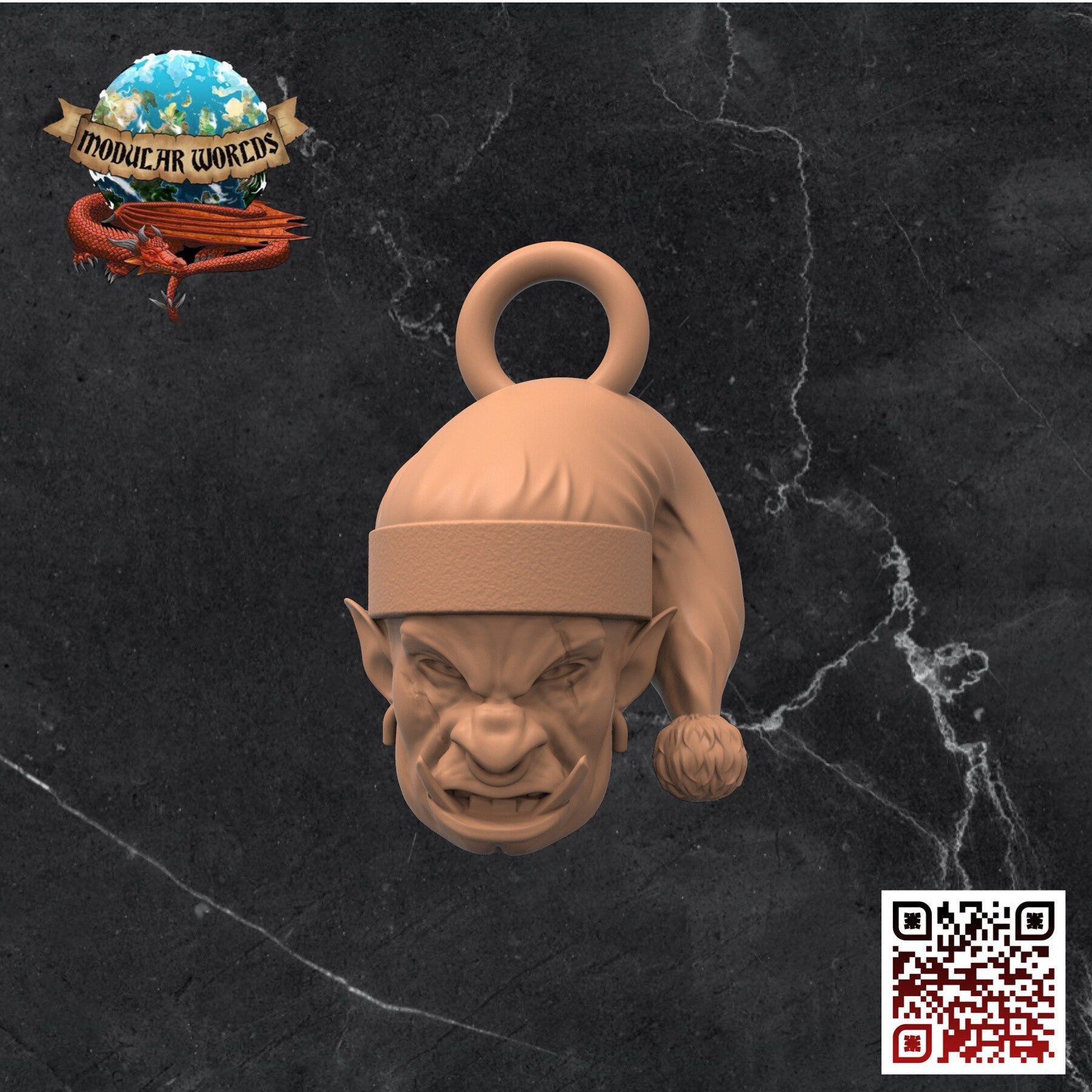 D&D Santa Orc Christmas Bauble