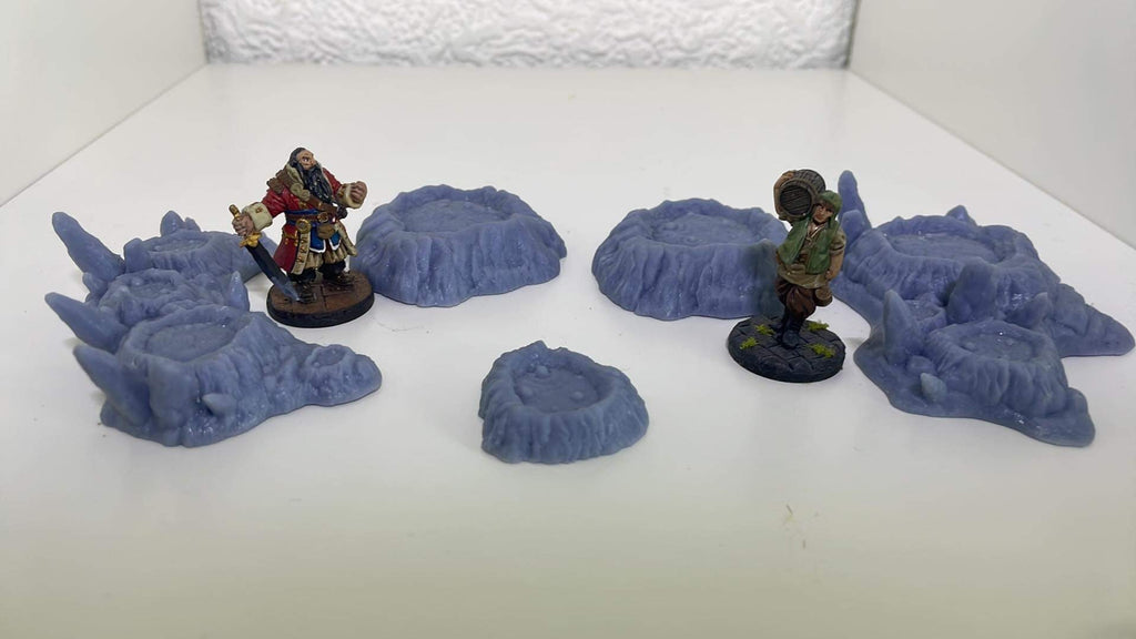 Magma Pools/Craters 28mm Resin Printed RPG Terrain
