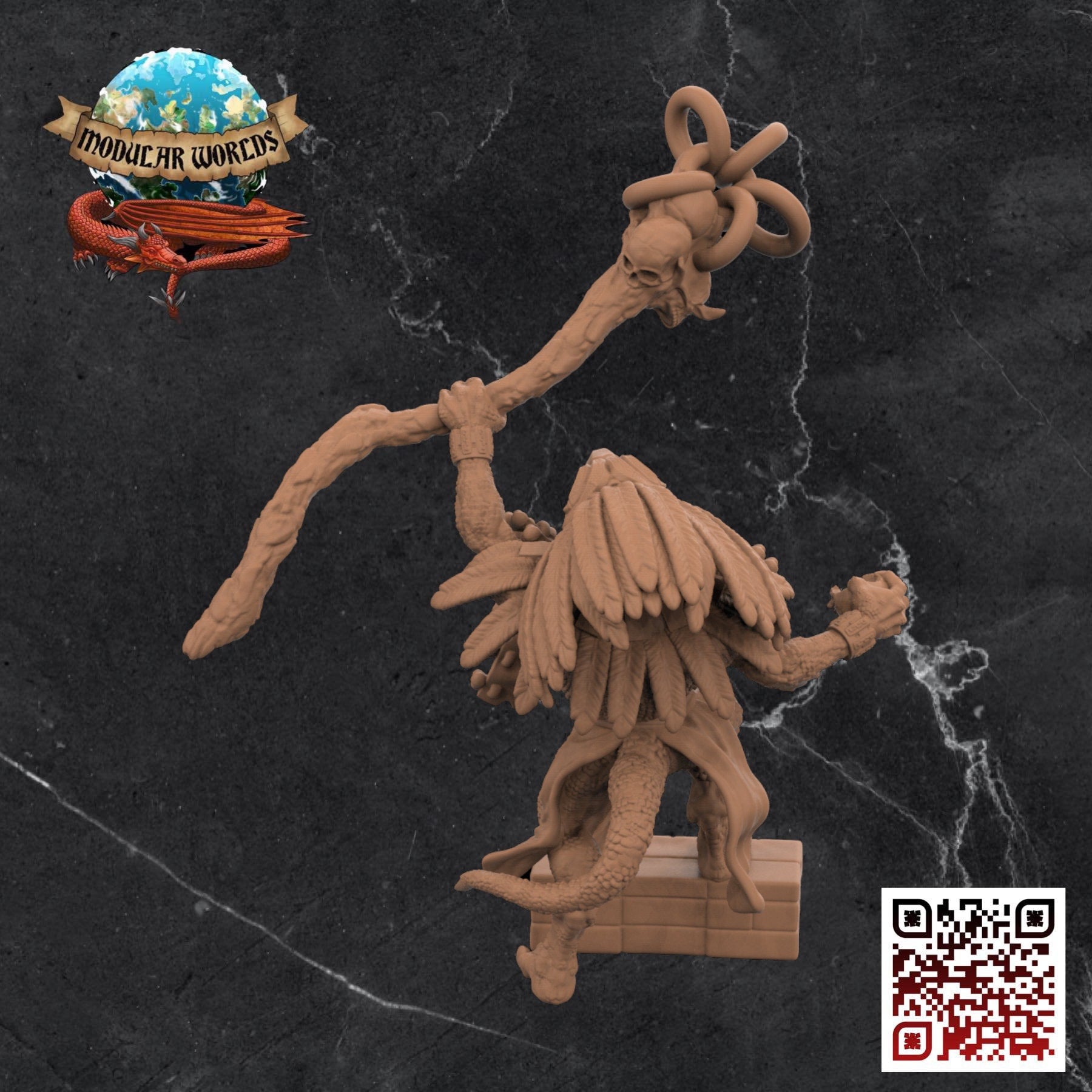 Lizardfolk Shaman: Tabletop Gaming Miniature (Resin 3D Print)