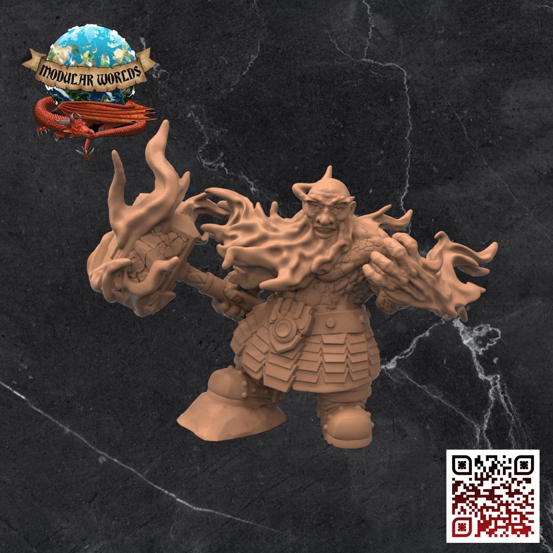 Magma Dwarf (Modular Weapons): Tabletop Gaming Miniature (Resin 3D Print)