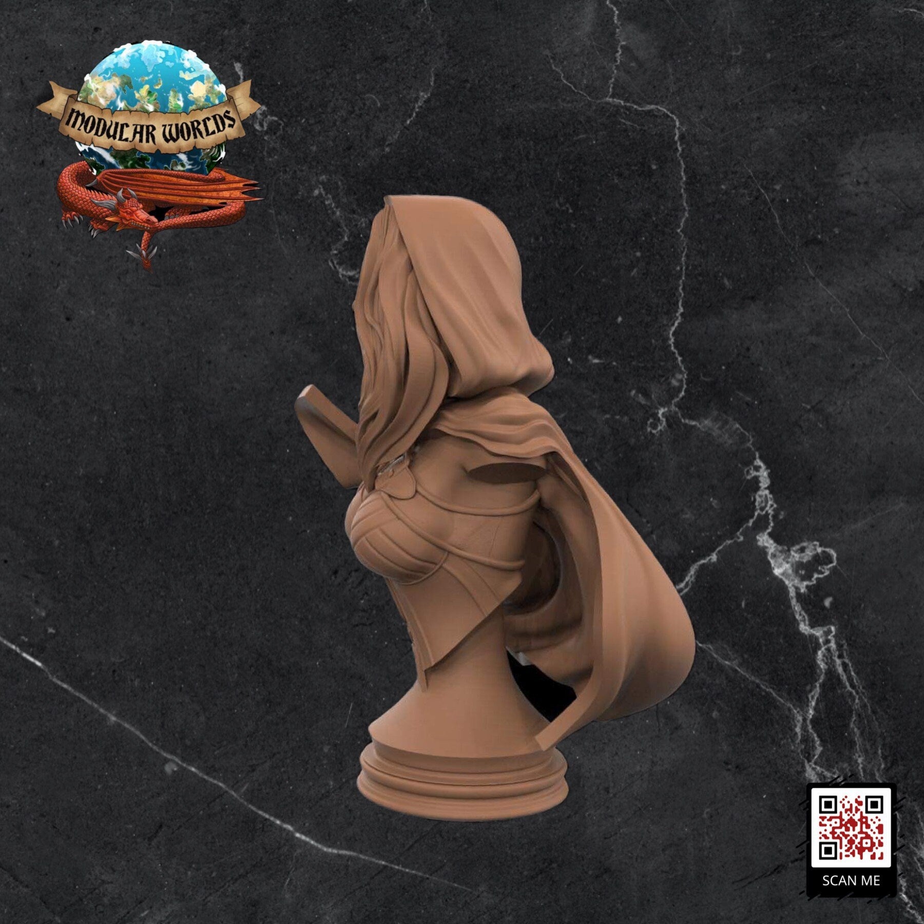 Red Ridinghood Bust: Tabletop Gaming Miniature (Resin 3D Print)