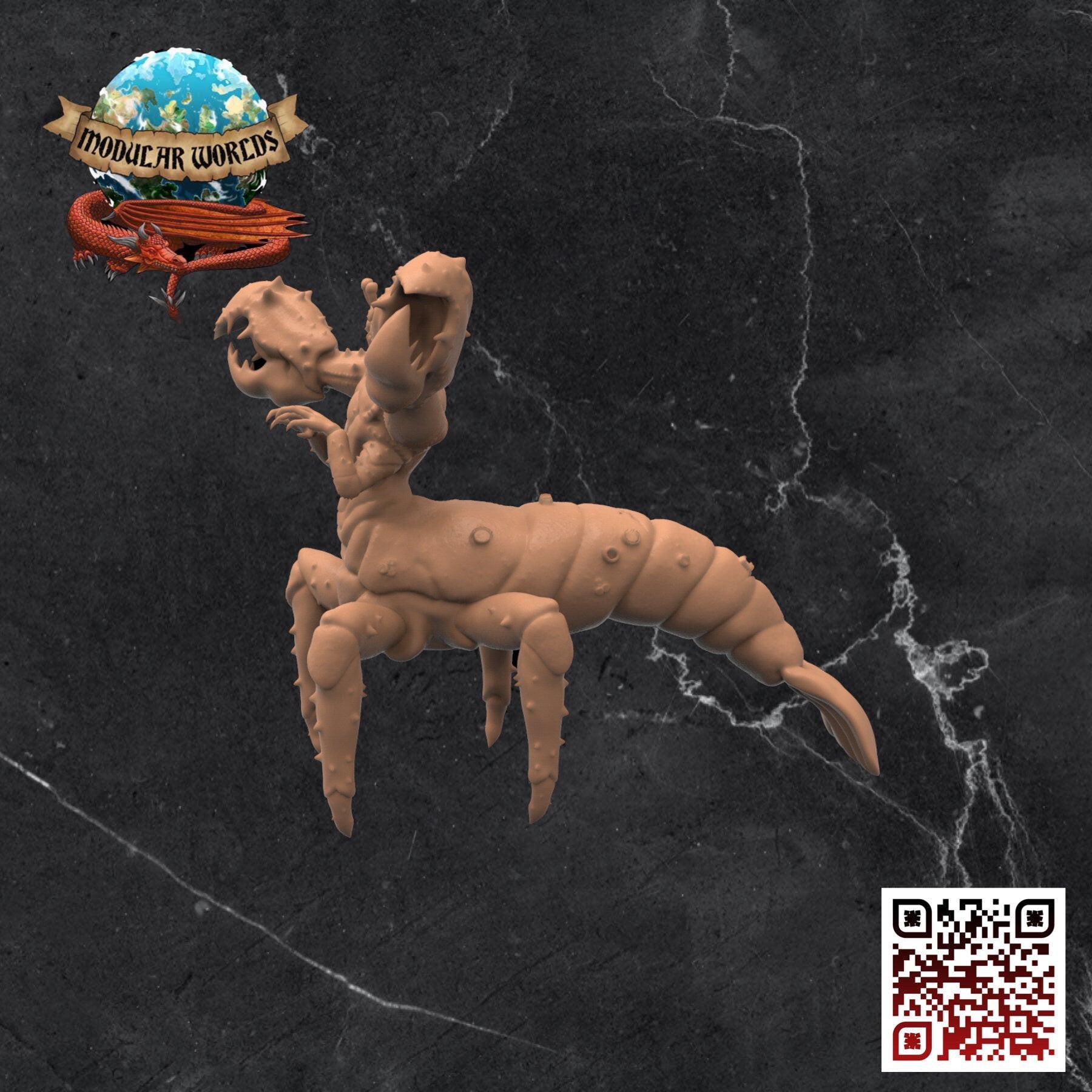 Lobstaur: Tabletop Gaming Miniature (Resin 3D Print)