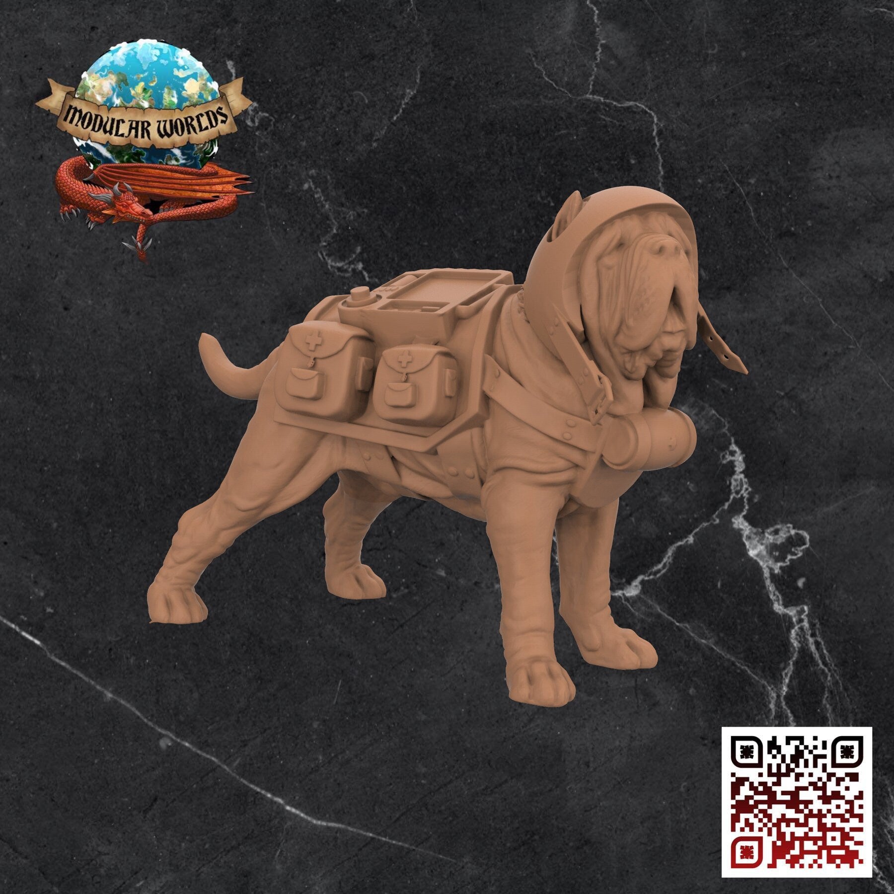 Mastiff Medic: Tabletop Gaming Miniature (Resin 3D Print)