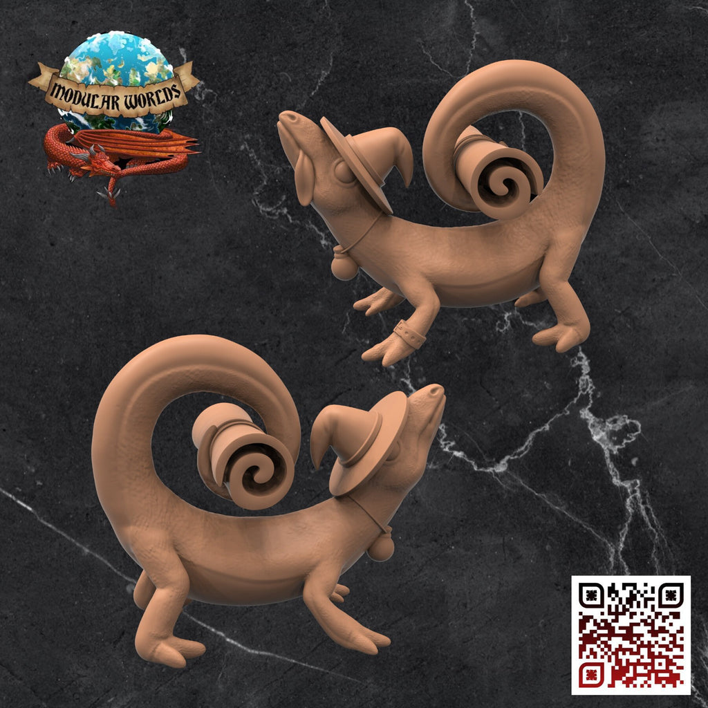 Skink Familiar: Tabletop Gaming Miniature (Resin 3D Print)