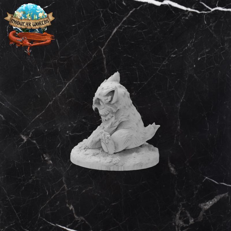 Owlbear Cub: Tabletop Gaming Miniature (Resin 3D Print)
