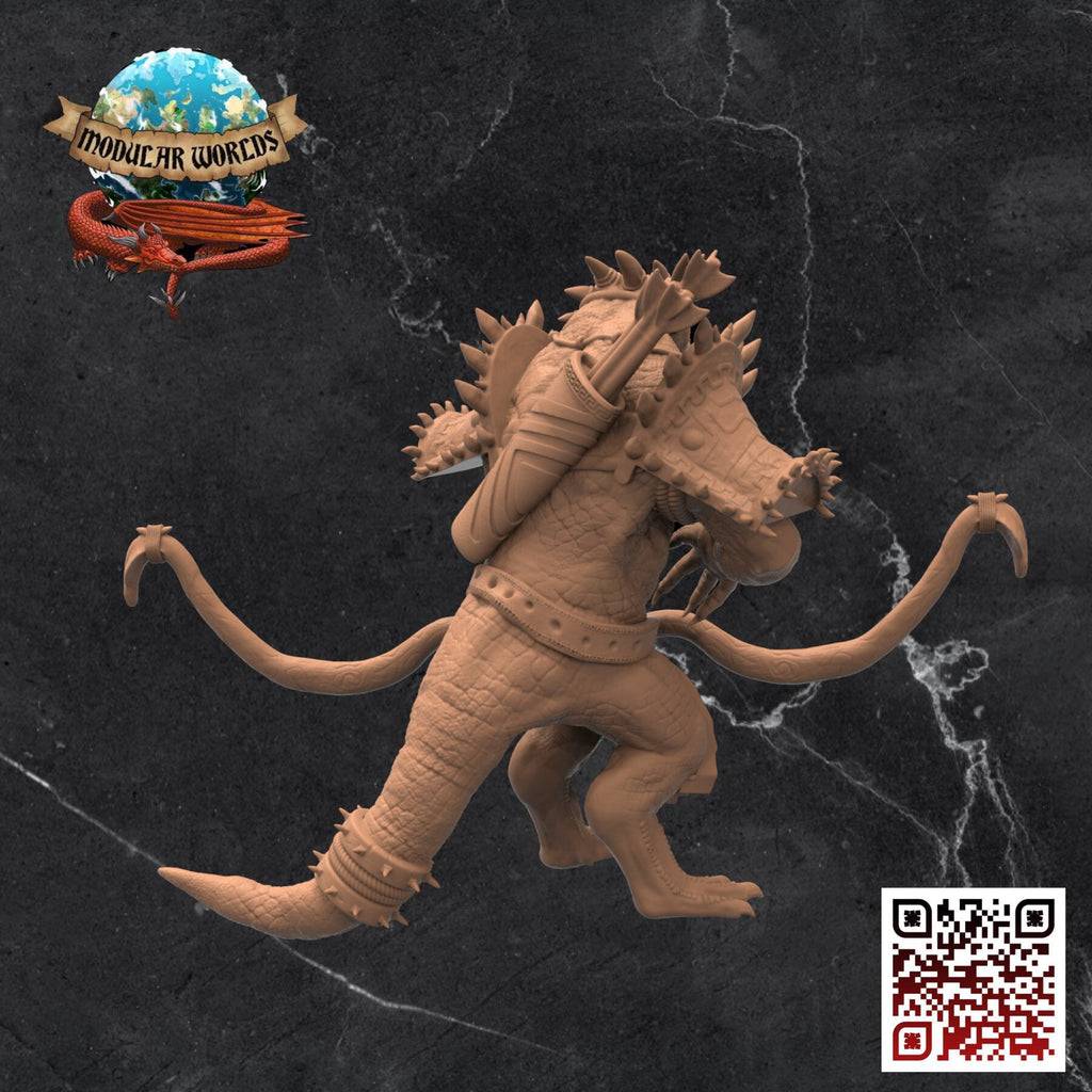 Lizardfolk Archer: Tabletop Gaming Miniature (Resin 3D Print)