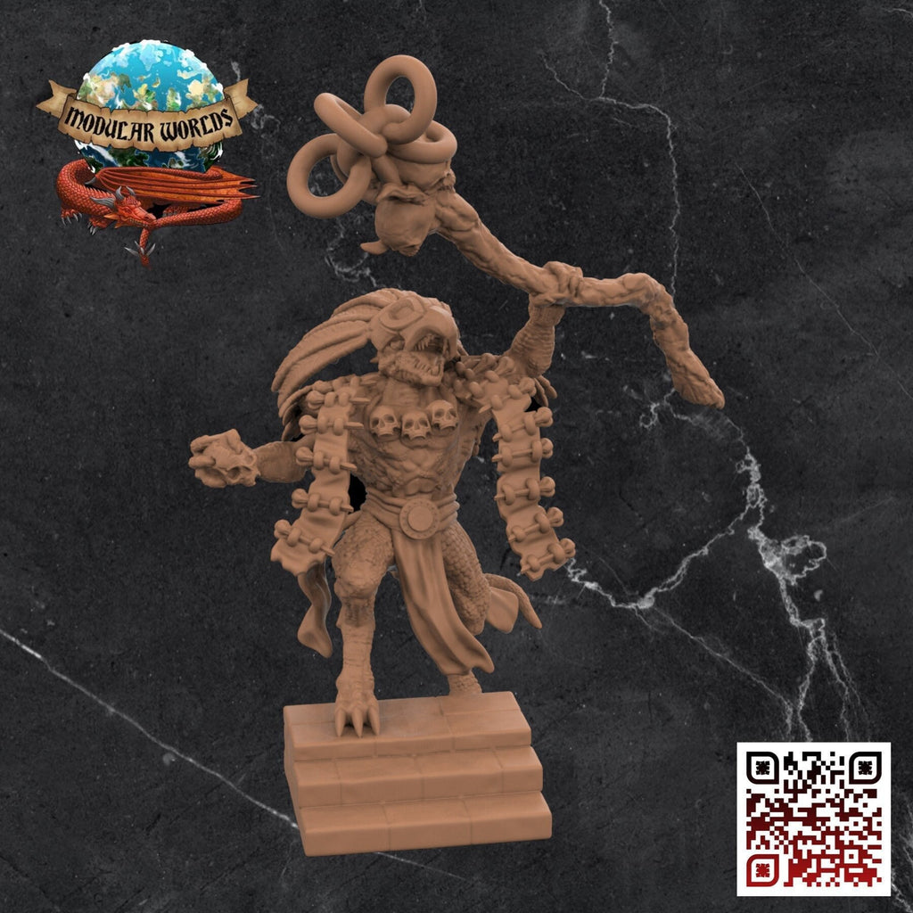 Lizardfolk Shaman: Tabletop Gaming Miniature (Resin 3D Print)