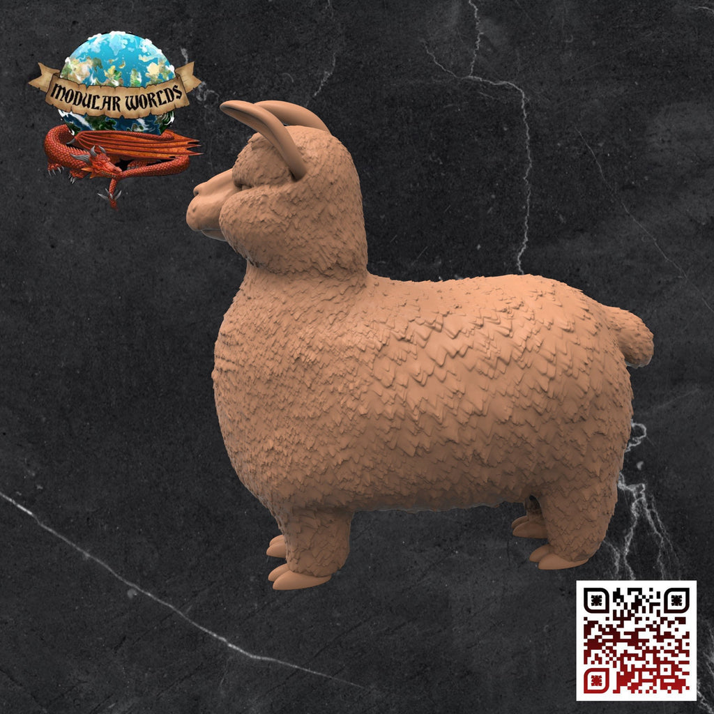 Chubby Llama: Tabletop Gaming Miniature (Resin 3D Print)