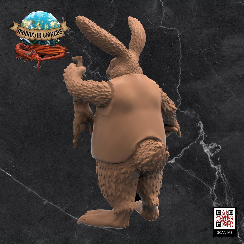 Rabbitfolk Magician: Tabletop Gaming Miniature (Resin 3D Print)